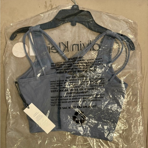 Calvin Klein Performance Strappy Longline Sports Bra XS - Picture 7 of 8